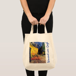 Tote Bag Café Terrasse à la nuit par Vincent van Gogh