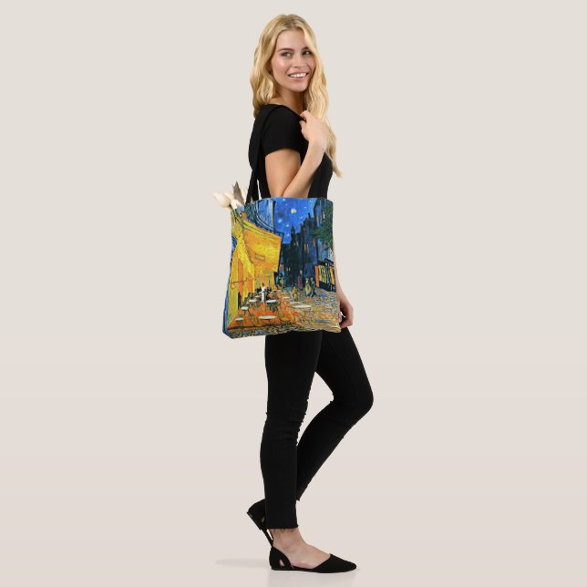 Tote Bag Cafe Terrasse tableau d'art de Vincent van Gogh (Sur le modèle)