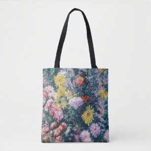 Tote Bag Caillebotte - Chrysanthèmes blancs et jaunes
