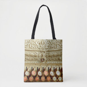 Tote Bag caisse vintage, couverte de poussière et de toile
