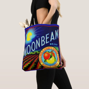 Tote Bag Caisses de fruits des années 1940 étiquette Moonbe