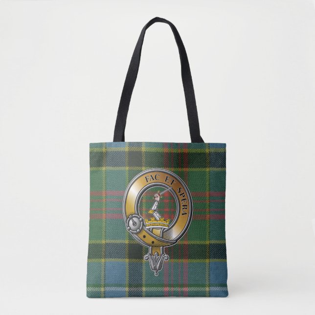 Tote Bag Caldwell Tartan & Badge (Devant)