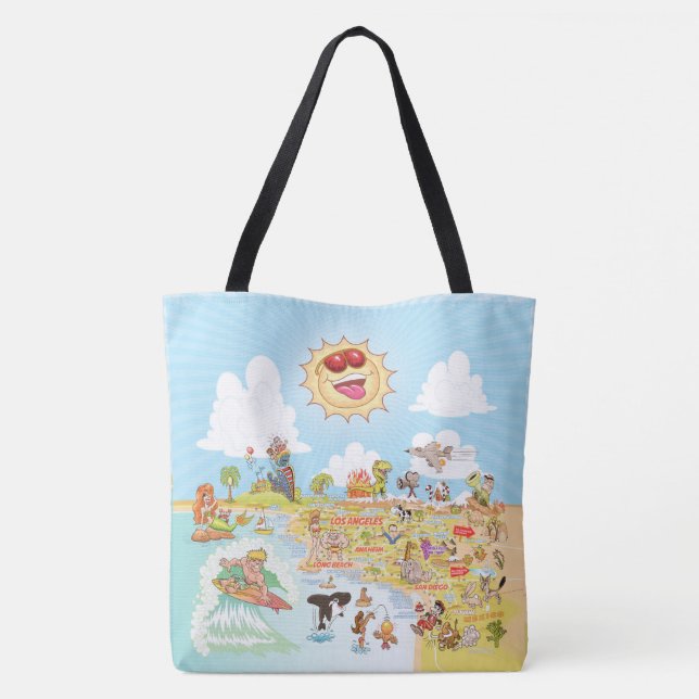 Tote Bag California Beach Paradise (Dos)