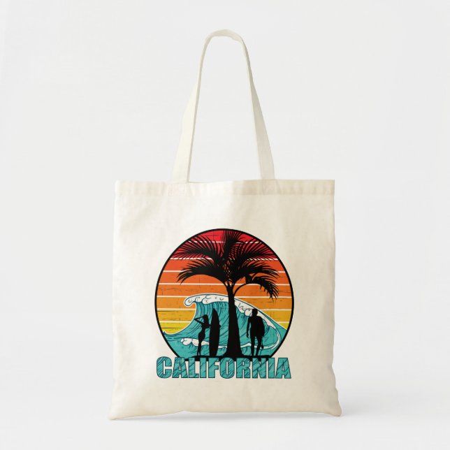 Tote Bag California Beach Surfers (Devant)