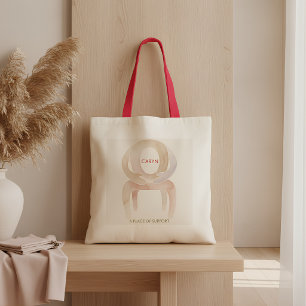 Tote Bag Câlins de soutien personnalisés à l'aquarelle abst