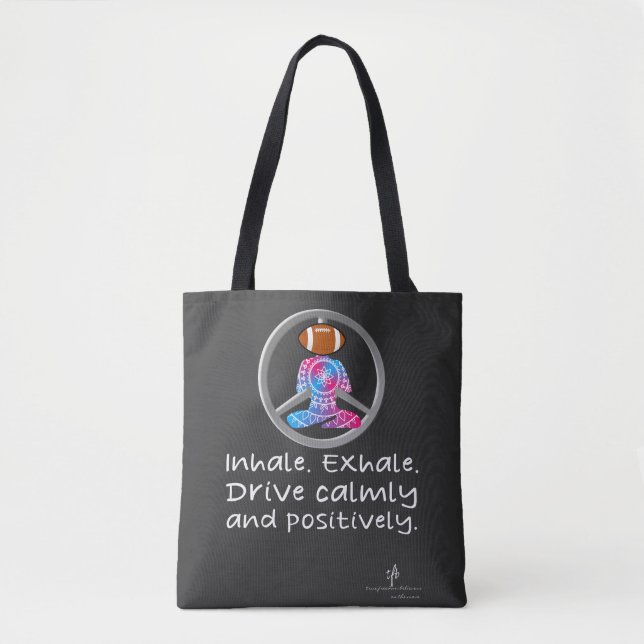 Tote Bag Calme Voiture Ride Home Neon Red/Blue Football (Devant)