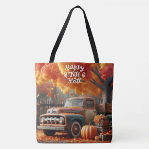 Tote Bag Camion de ferme rustique/vintage d'automne