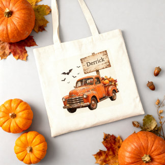 Tote Bag Camion de Halloween de Ferme Vintage Trick or Trea