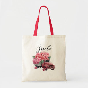 Tote Bag Camion de mariée floral