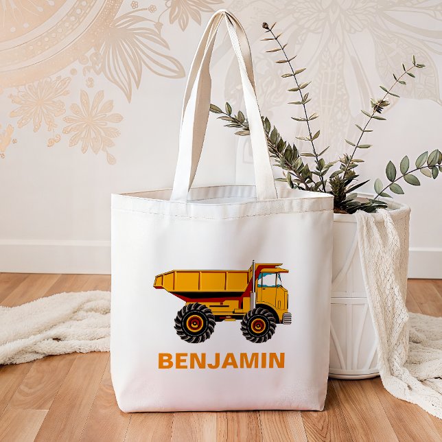 Tote Bag Camion de pompage enfants de construction (Créateur téléchargé)