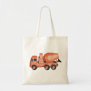 Tote Bag Camion orange concret de jouet de ciment