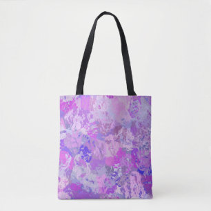 Tote Bag Camo Abstrait tendance rose violet bleu