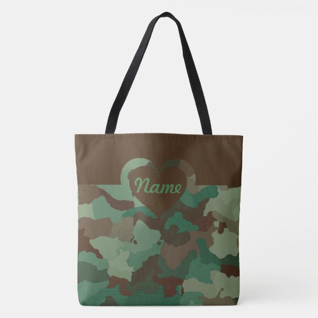 Tote Bag Camo personnalisable pour grand (Devant)