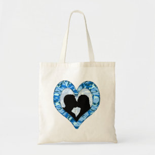 Tote Bag Camouflage bleu ciel Woodland Kissing Couple