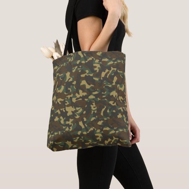 Tote Bag Camouflage forestier (De près)