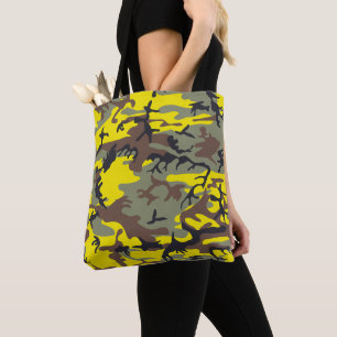 Tote Bag Camouflage jaune et Brown, Militaire, Armée
