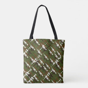 Tote Bag Camouflage militaire Cool fusil GI Style Camo