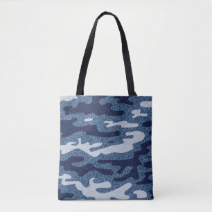Tote Bag Camouflage tacheté Denim Jeans Motif