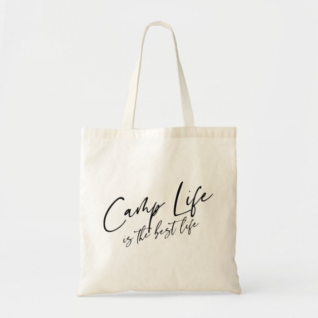 Tote Bag Camp Life est la meilleure vie (Devant)