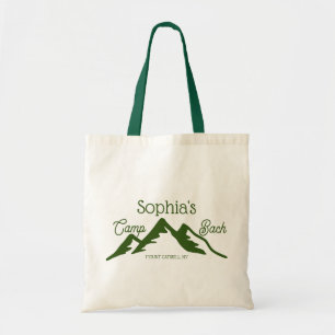 Tote Bag Camp Personnalisé Rétro Montagnes Bach Vert