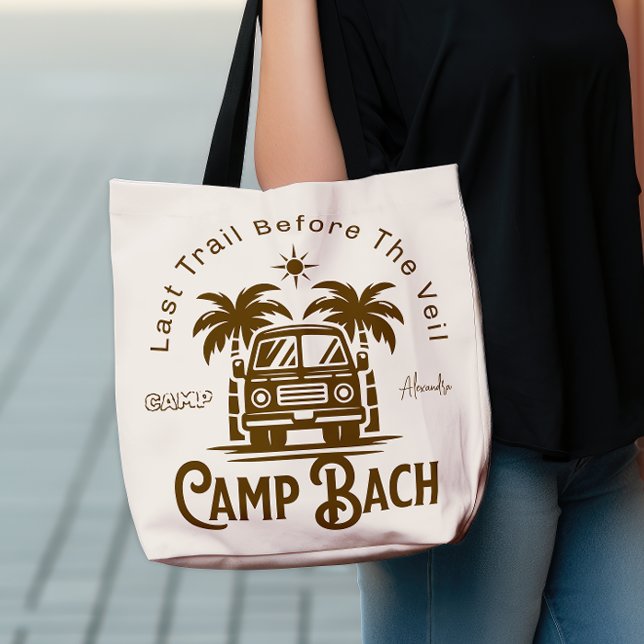 Tote Bag Camper Rétro Palm - Boho Bachelorette Week-end (Créateur téléchargé)