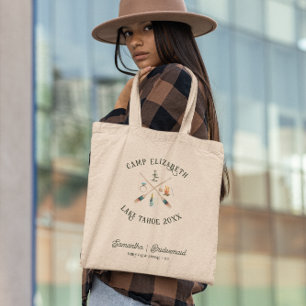 Tote Bag Camping Illustré Demoiselle d'Honneur Enterremen
