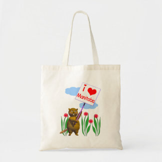 Tote Bag Canada Beaver Loves Manitoba