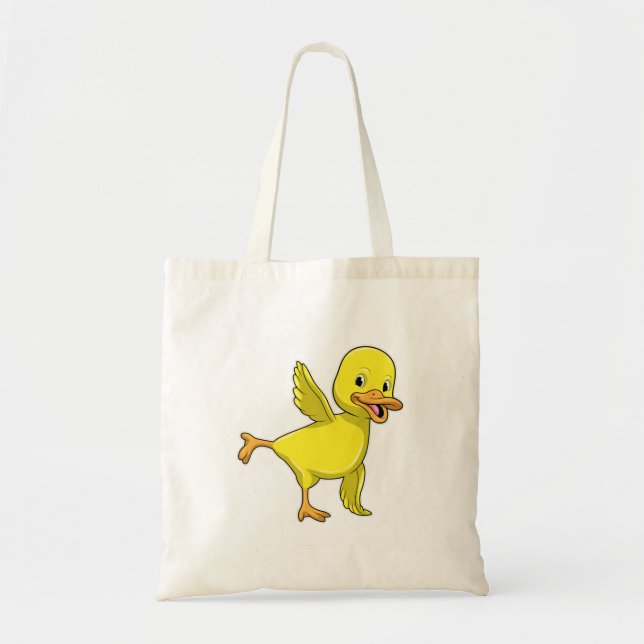 Tote Bag Canard au Yoga Exercice d'étirement (Devant)