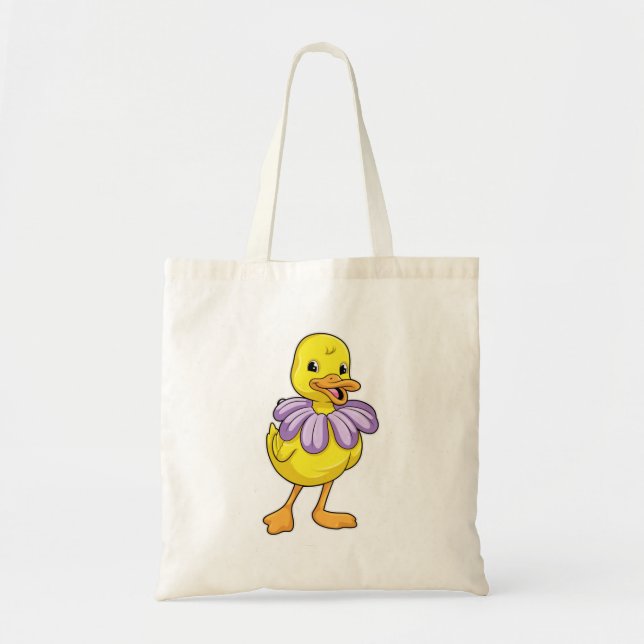 Tote Bag Canard avec marguerite (Devant)