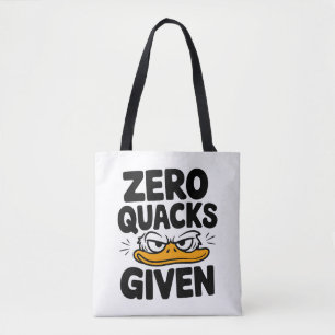Tote Bag Canard croustillant "Zéro Quacks Donné" Drôle Sarc
