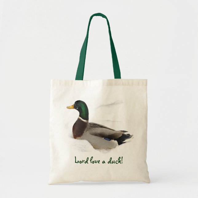 Tote Bag Canard dans la neige (Devant)