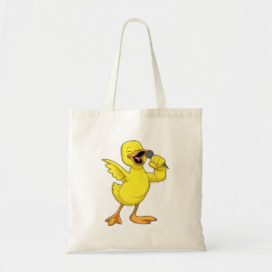 Tote Bag Canard en chanteur avec microphone