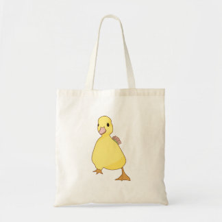 Tote Bag Canard mignon avec fleur
