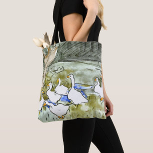 Tote Bag Canards et oies de style Art nouveau néerlandais