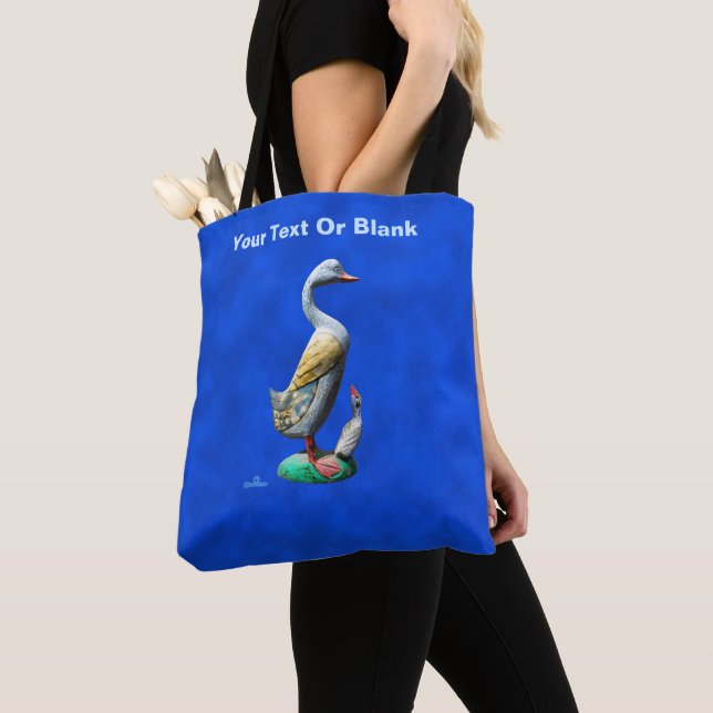 Tote Bag Canards patinés en bois (De près)