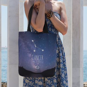 Tote Bag Cancer Constellation Zodiaque personnalisée