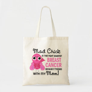 Tote Bag Cancer du sein fou de maman du poussin 2