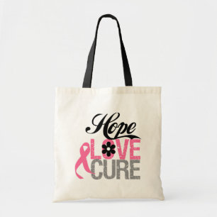Tote Bag Cancer du sein HOPE LOVE CURE Cadeaux
