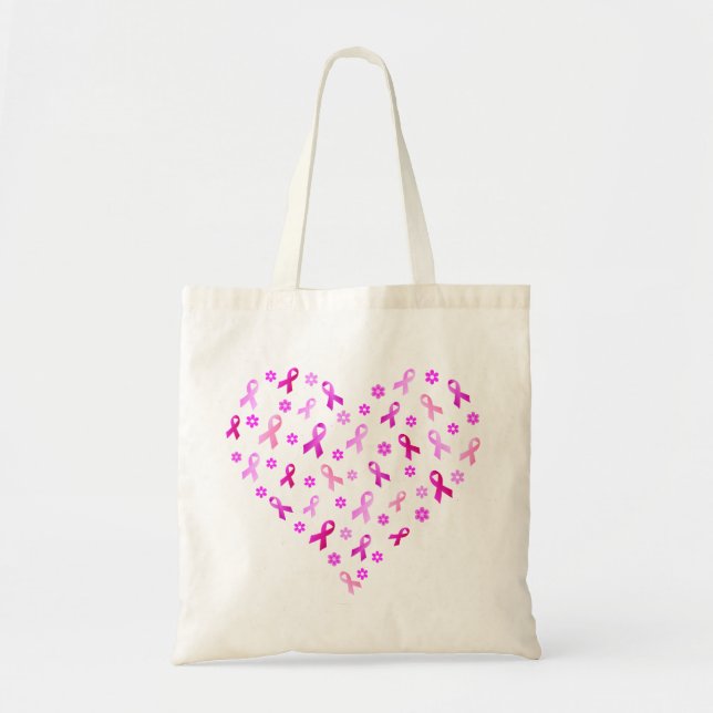 Tote Bag Cancer du sein Ruban rose (Devant)
