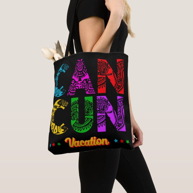 Tote Bag Cancun Mexico Group Vacances aventure (De près)