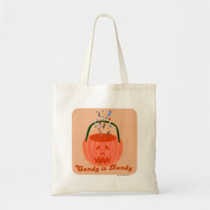 Tote Bag Candy est Dandy Éffrayant Halloween Cartoon Slogan
