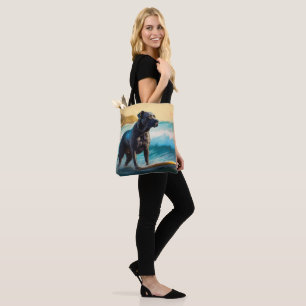 Tote Bag Cane Corso Beach Surf Peinture