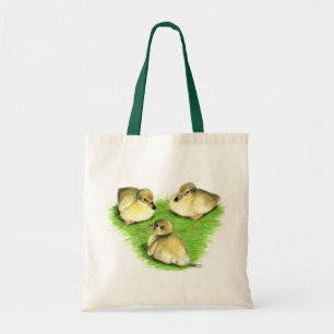 Tote Bag Canetons de canard colvert enneigés