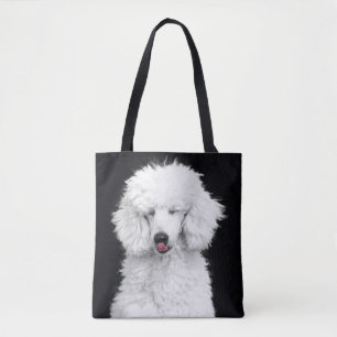 Tote Bag Caniche blanc