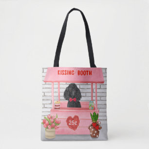 Tote Bag caniche Chien Valentine's Day Kissing Booth