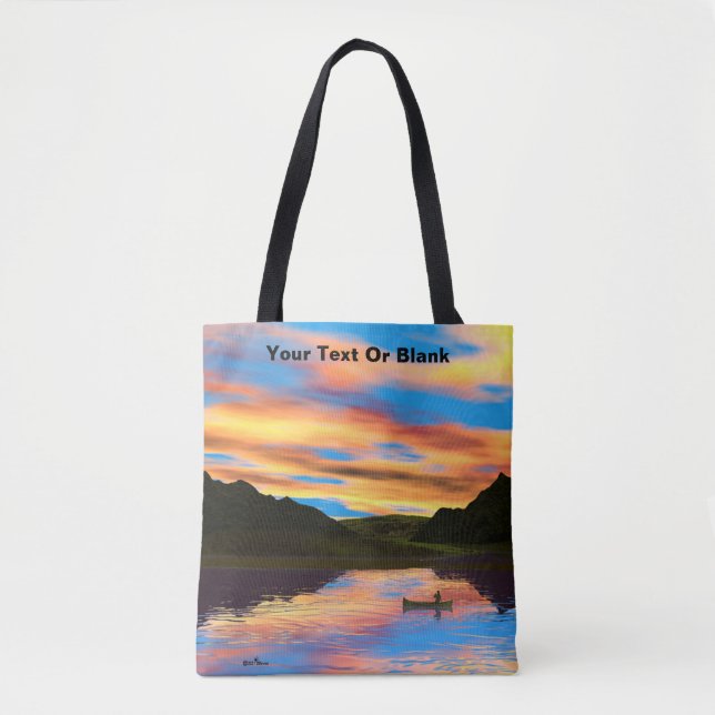 Tote Bag Canot Sur Sunset Lake (Devant)
