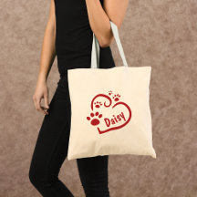 Canvas de Coeur Rouge personnalisé et Empreintes d
