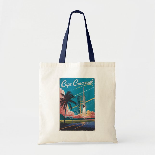 Tote Bag Cape Canaveral Florida Illustration Art de Voyage (Devant)