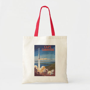Tote Bag Cape Canaveral Floride Art de voyage pictural Rétr