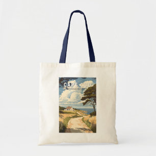 Tote Bag Cape Cod Massachusetts Voyage Art Vintage